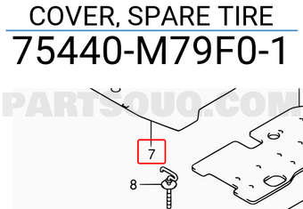 Suzuki 75440M79F01 COVER, SPARE TIRE