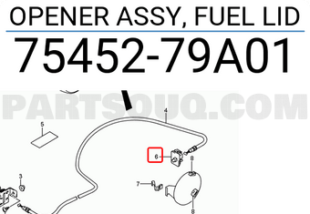 Suzuki 7545279A01 OPENER ASSY, FUEL LID