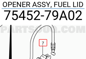 Suzuki 7545279A02 OPENER ASSY, FUEL LID