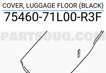 Suzuki 7546071L00R3F COVER, LUGGAGE FLOOR (BLACK)