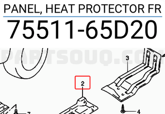 Suzuki 7551165D20 PANEL, HEAT PROTECTOR FR