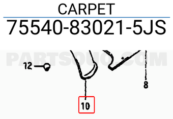 Suzuki 75540830215JS CARPET