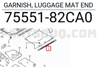 Suzuki 7555182CA0 GARNISH, LUGGAGE MAT END