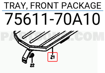 Suzuki 7561170A10 TRAY, FRONT PACKAGE
