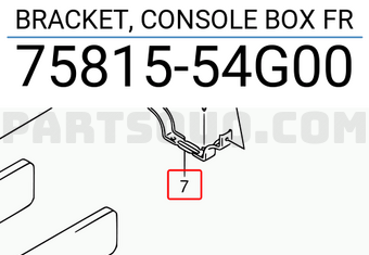 Suzuki 7581554G00 BRACKET, CONSOLE BOX FR