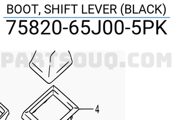 Suzuki 7582065J005PK BOOT, SHIFT LEVER (BLACK)