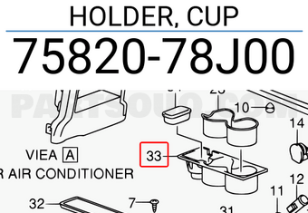 Suzuki 7582078J00 HOLDER, CUP