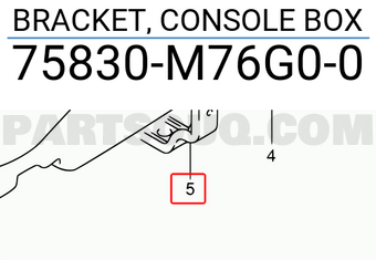Suzuki 75830M76G00 BRACKET, CONSOLE BOX