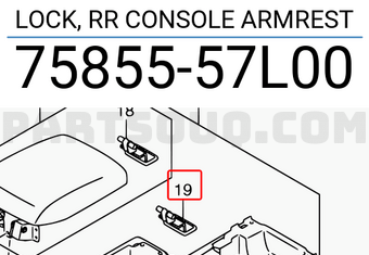 Suzuki 7585557L00 LOCK, RR CONSOLE ARMREST