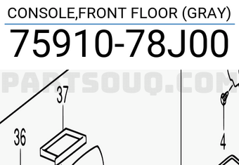 Suzuki 7591078J00 CONSOLE,FRONT FLOOR (GRAY)