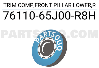 Suzuki 7611065J00R8H TRIM COMP,FRONT PILLAR LOWER,R
