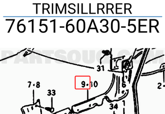 Suzuki 7615160A305ER TRIMSILLRRER