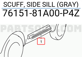 Suzuki 7615181A00P4Z SCUFF, SIDE SILL (GRAY)