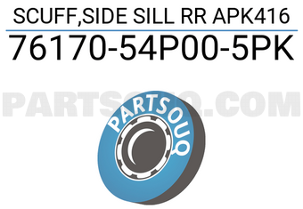 Suzuki 7617054P005PK SCUFF,SIDE SILL RR APK416