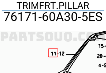 Suzuki 7617160A305ES TRIMFRT.PILLAR
