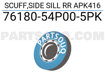 Suzuki 7618054P005PK SCUFF,SIDE SILL RR APK416