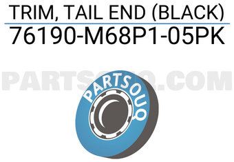 Suzuki 76190M68P105PK TRIM, TAIL END (BLACK)