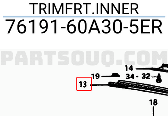 Suzuki 7619160A305ER TRIMFRT.INNER