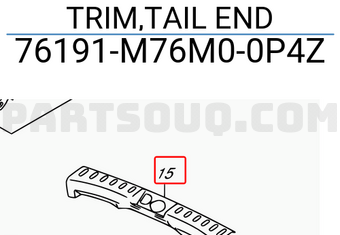 Suzuki 76191M76M00P4Z TRIM,TAIL END
