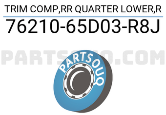 Suzuki 7621065D03R8J TRIM COMP,RR QUARTER LOWER,R