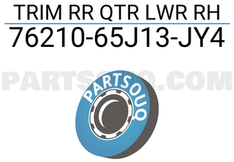 Suzuki 7621065J13JY4 TRIM RR QTR LWR RH