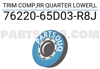 Suzuki 7622065D03R8J TRIM COMP,RR QUARTER LOWER,L