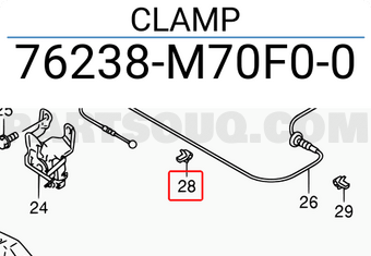 Suzuki 76238M70F00 CLAMP