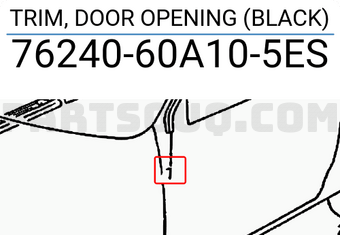 Suzuki 7624060A105ES TRIM, DOOR OPENING (BLACK)