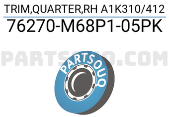 Suzuki 76270M68P105PK TRIM,QUARTER,RH A1K310/412