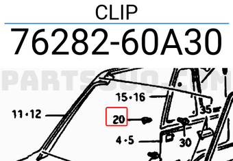 Suzuki 7628260A30 CLIP