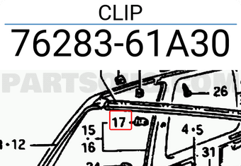 Suzuki 7628361A30 CLIP