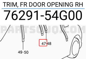 Suzuki 7629154G00 TRIM, FR DOOR OPENING RH