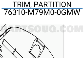 Suzuki 76310M79M00GMW TRIM, PARTITION
