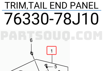 Suzuki 7633078J10 TRIM,TAIL END PANEL