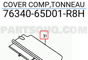 Suzuki 7634065D01R8H COVER COMP,TONNEAU
