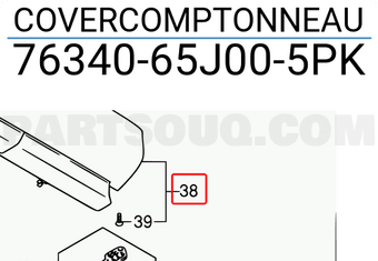 Suzuki 7634065J005PK COVERCOMPTONNEAU