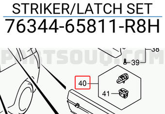 Suzuki 7634465811R8H STRIKER/LATCH SET