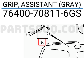 Suzuki 76400708116GS GRIP, ASSISTANT (GRAY)