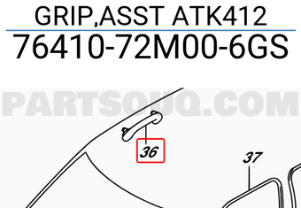 Suzuki 7641072M006GS GRIP,ASST ATK412