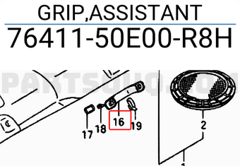 Suzuki 7641150E00R8H GRIP,ASSISTANT