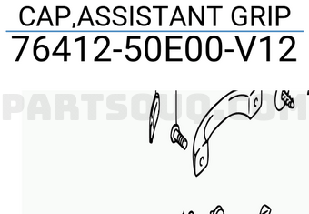 Suzuki 7641250E00V12 CAP,ASSISTANT GRIP