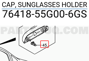 Suzuki 7641855G006GS CAP, SUNGLASSES HOLDER