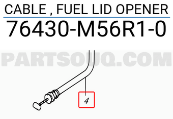 Suzuki 76430M56R10 CABLE , FUEL LID OPENER