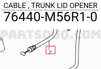 Suzuki 76440M56R10 CABLE , TRUNK LID OPENER