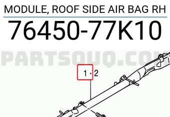 Suzuki 7645077K10 MODULE, ROOF SIDE AIR BAG RH