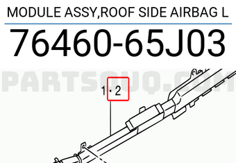 Suzuki 7646065J03 MODULE ASSY,ROOF SIDE AIRBAG L