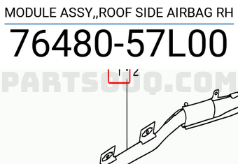 Suzuki 7648057L00 MODULE ASSY,,ROOF SIDE AIRBAG RH