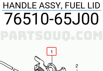 Suzuki 7651065J00 HANDLE ASSY, FUEL LID