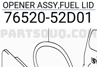 Suzuki 7652052D01 OPENER ASSY,FUEL LID