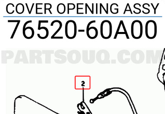 Suzuki 7652060A00 COVER OPENING ASSY